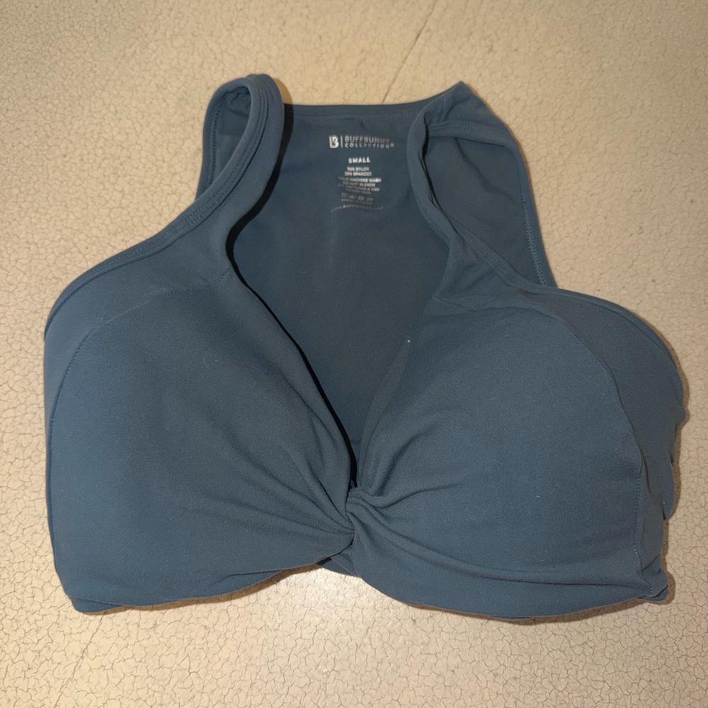 Buffbunny Enchanted Teal Twisted Curve Sports Bra - Size Small